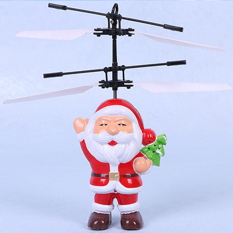 Flying RC Helicopter Santa Claus Flashing LED
