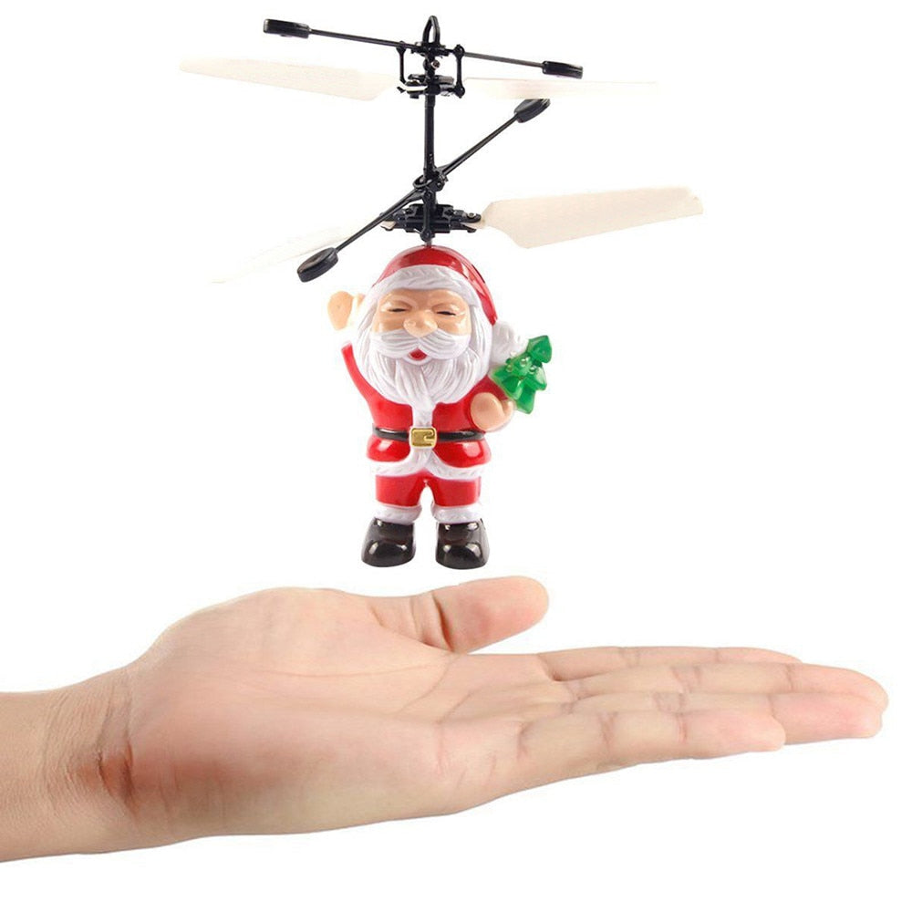 Flying RC Helicopter Santa Claus Flashing LED