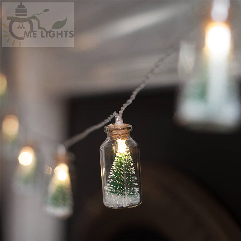 20 LED Christmas Tree Glass Jar String Lights