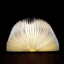 USB LED Foldable Wooden Book Shape Desk Lamp Nightlight