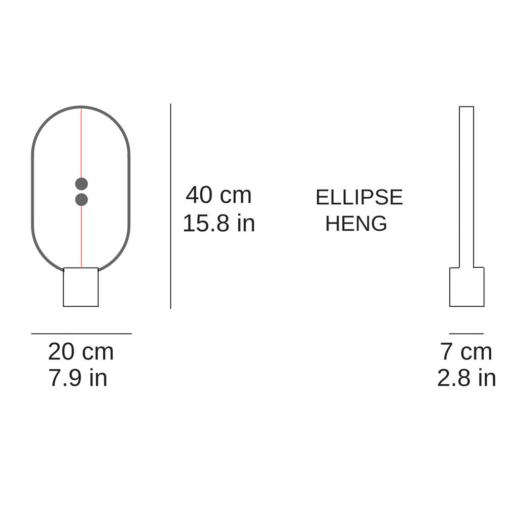 Ellipse Magnetic mid-air Switch USB LED lamp