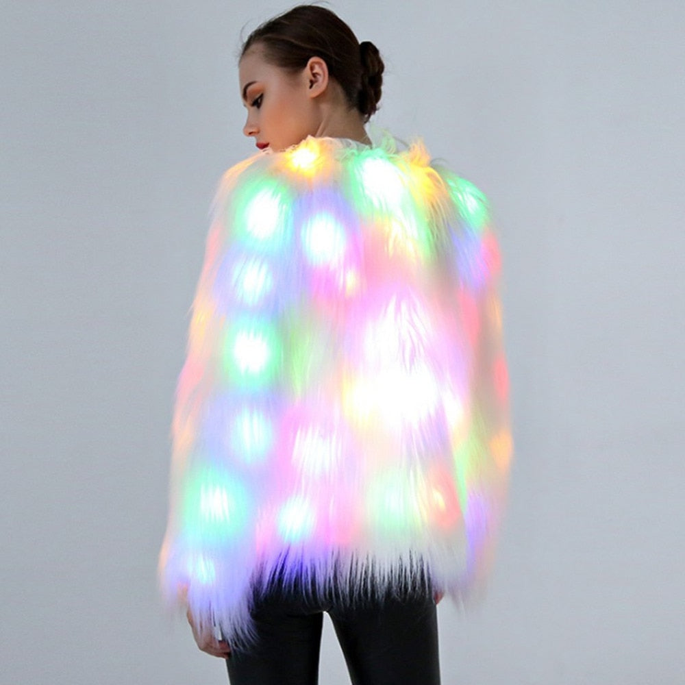 Winter Fur LED Coat Jacket