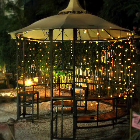 LED Solar-Powered Crystal Ball String Lights