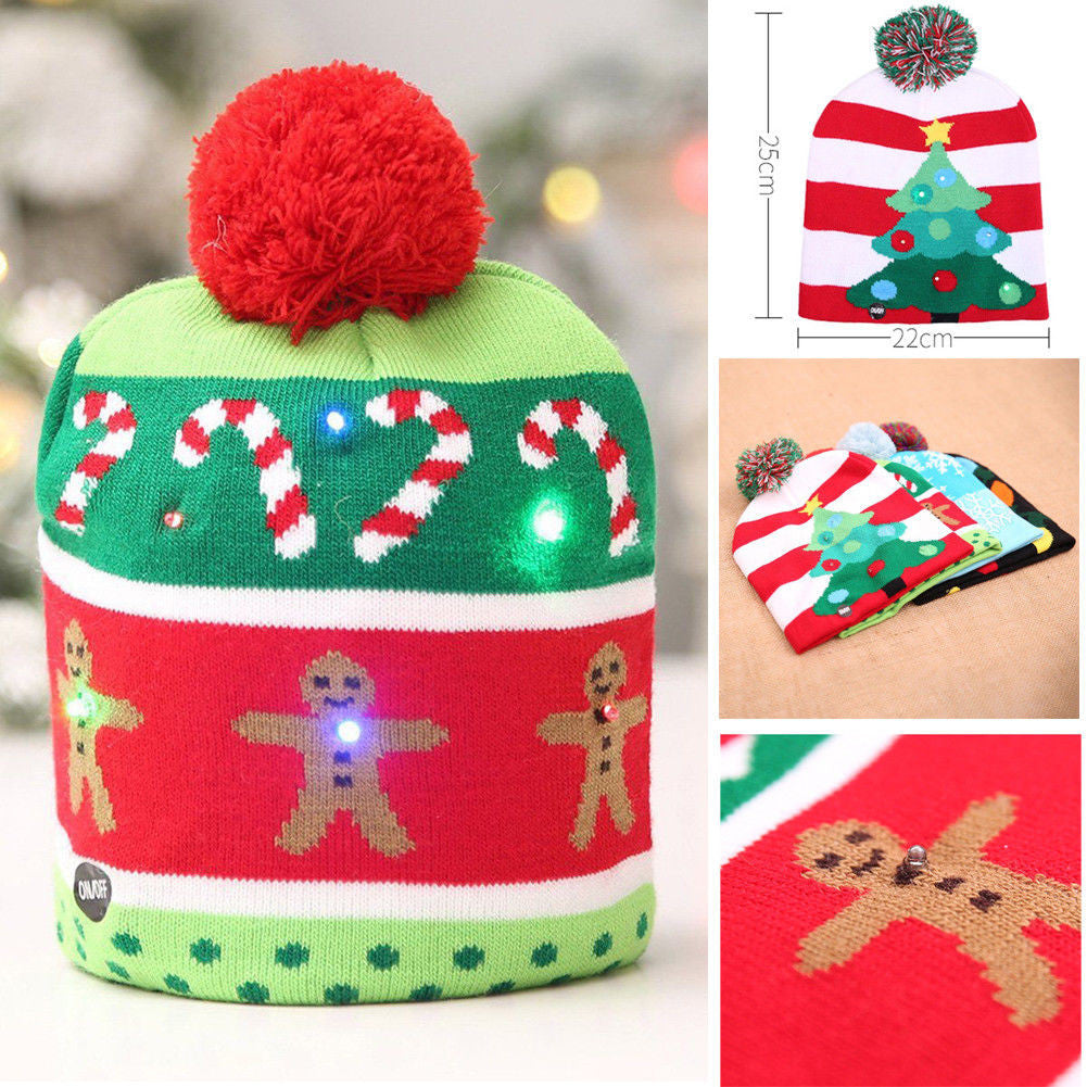 Kids & Adult LED Xmas Hat