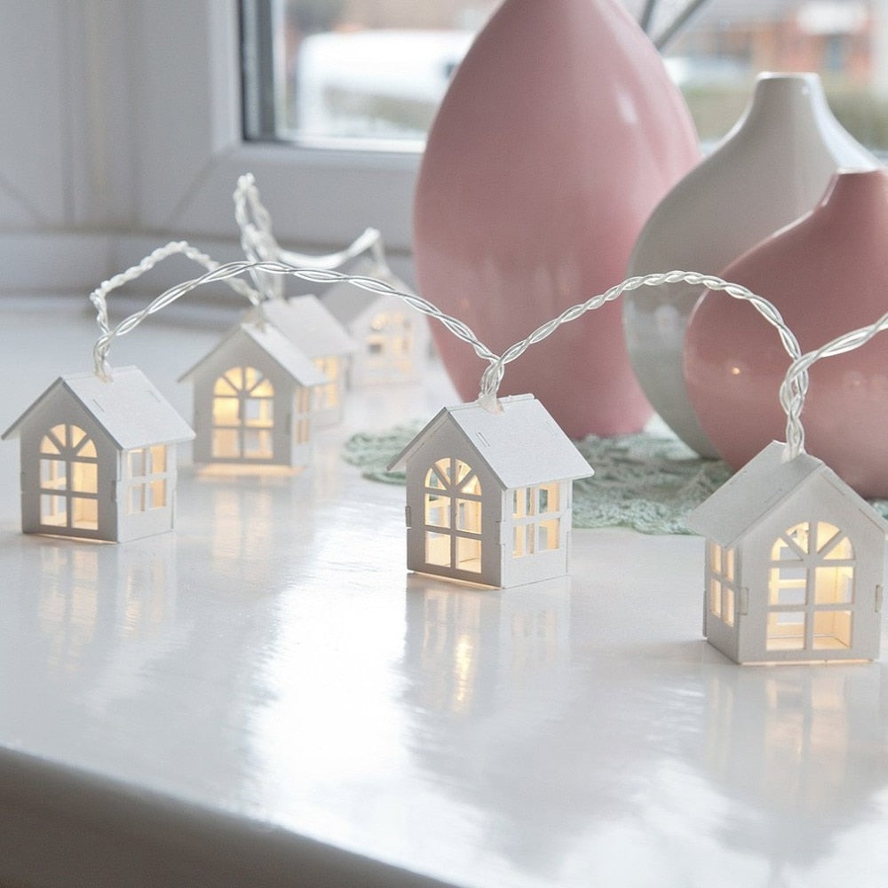Mini House Shape Christmas Decoration Lamps