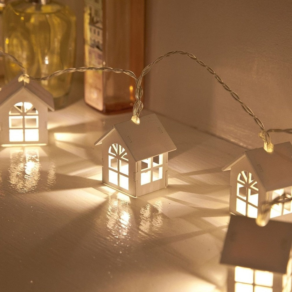 Mini House Shape Christmas Decoration Lamps
