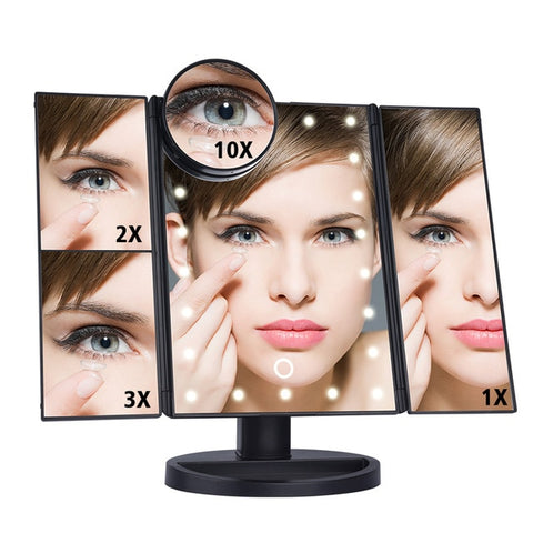 LED Touch Screen 22 Light Makeup Mirror
