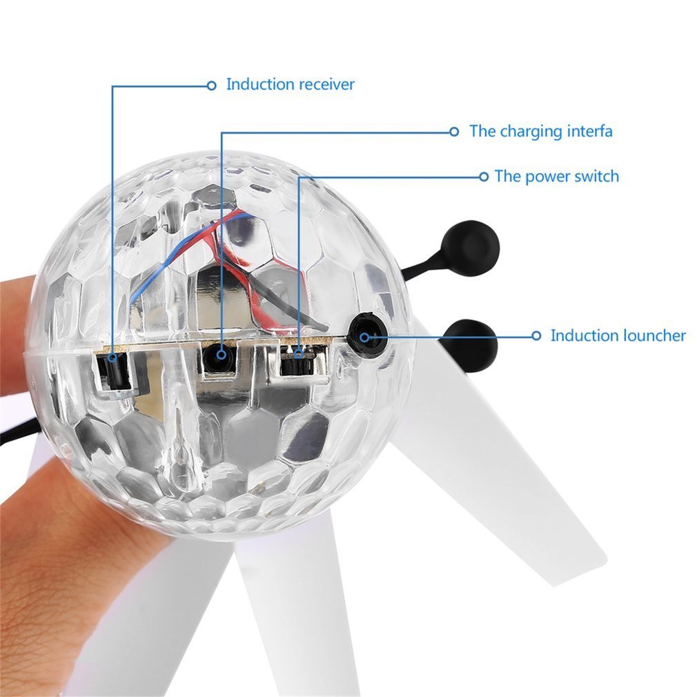 Kids RC Flying Ball LED Mini Helicopter