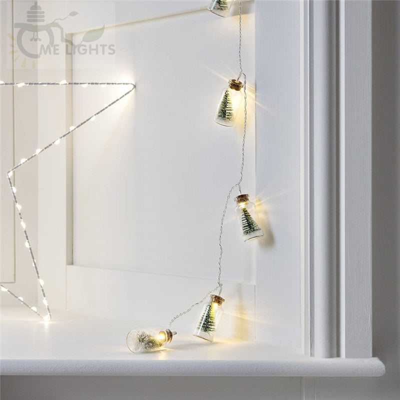 20 LED Christmas Tree Glass Jar String Lights
