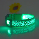Nylon Safety Glowing LED Pet Collar Night