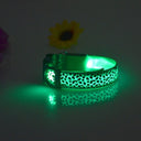 Nylon Safety Glowing LED Pet Collar Night