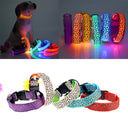 Nylon Safety Glowing LED Pet Collar Night