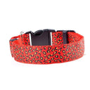 Nylon Safety Glowing LED Pet Collar Night