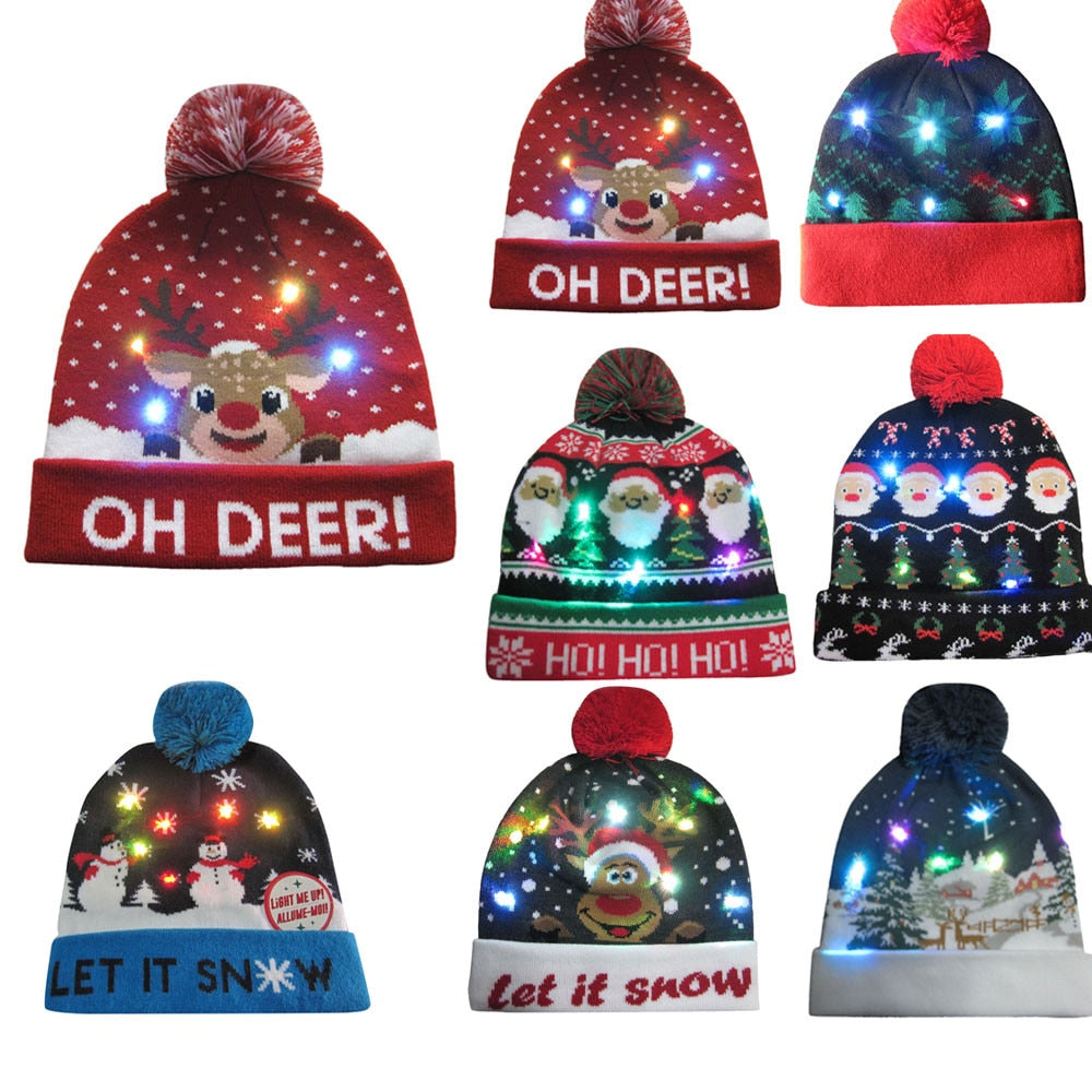 LED Knitted Ugly Christmas Beanie