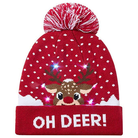LED Knitted Ugly Christmas Beanie