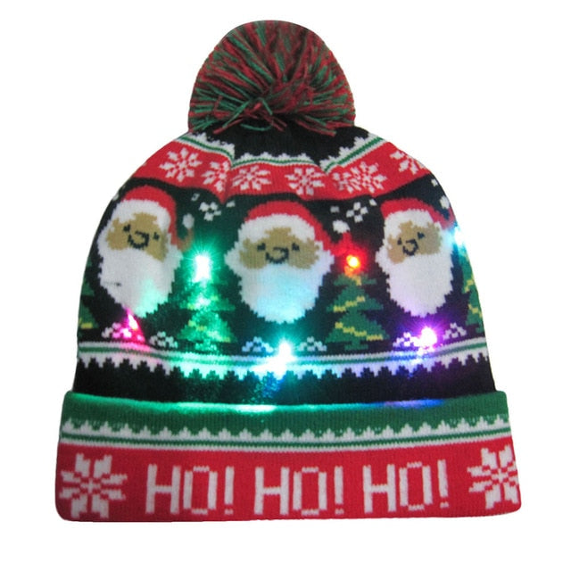 LED Knitted Ugly Christmas Beanie