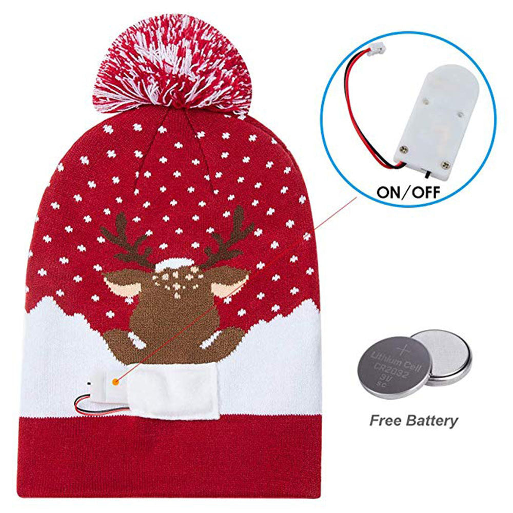 LED Knitted Ugly Christmas Beanie