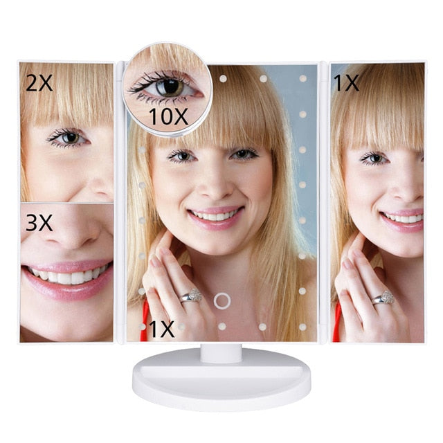 LED Touch Screen 22 Light Makeup Mirror