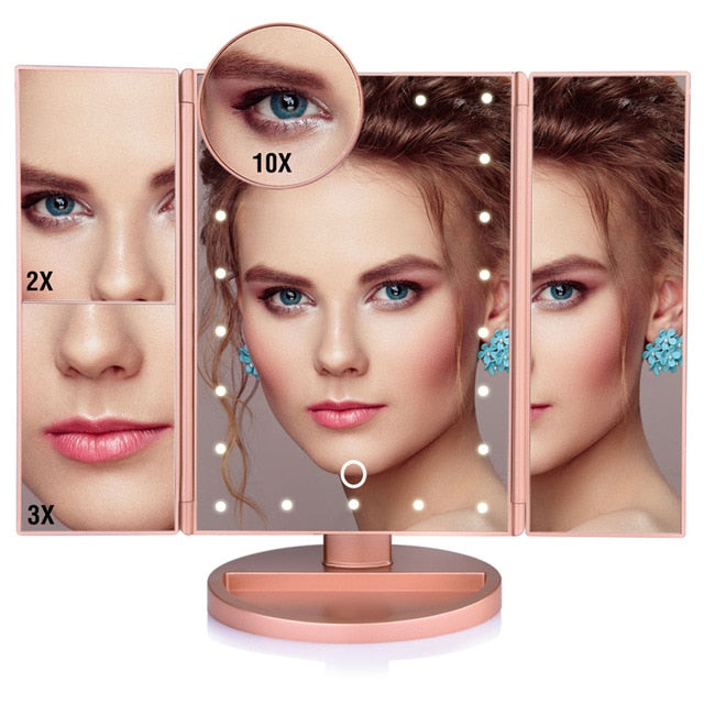 LED Touch Screen 22 Light Makeup Mirror