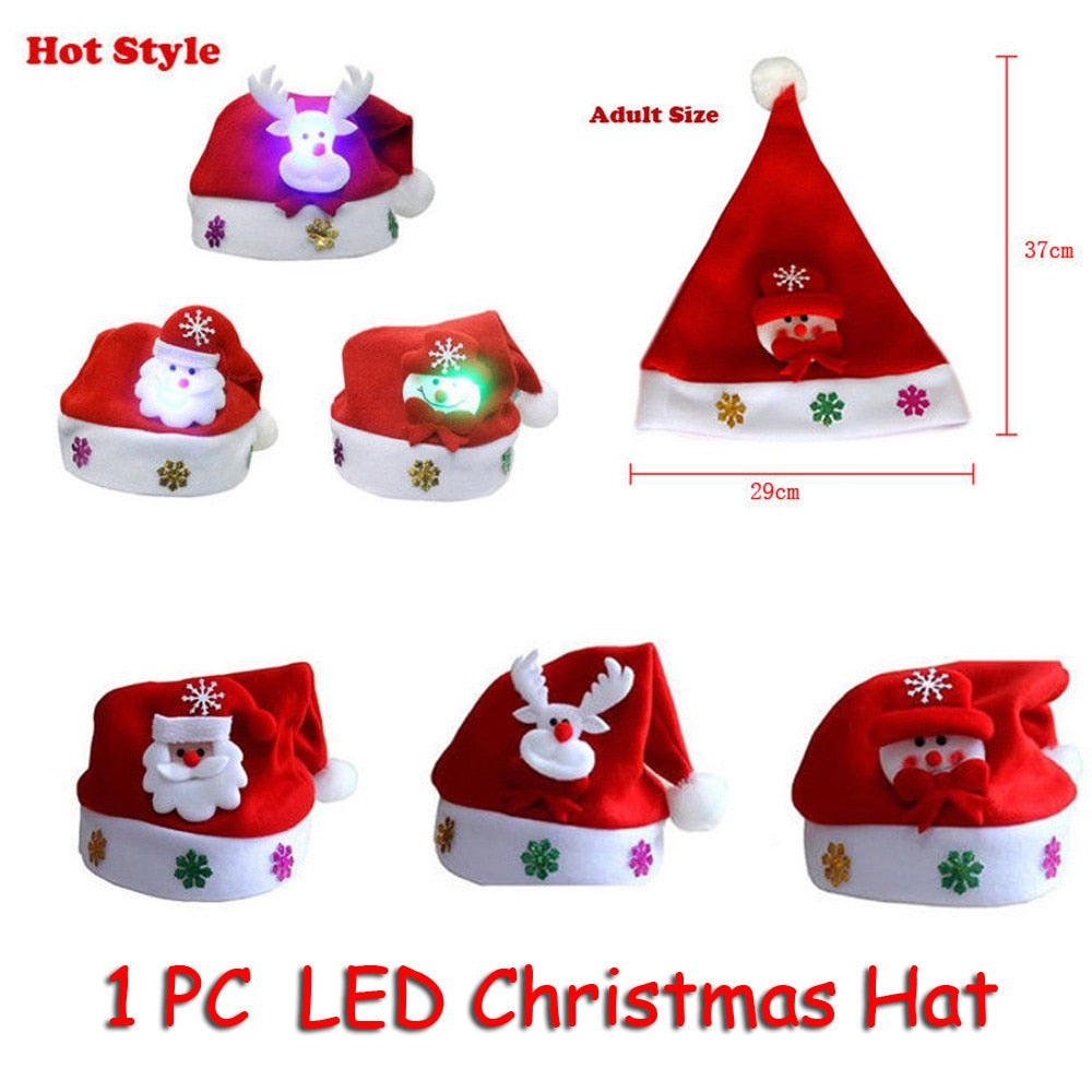 Kids LED Santa Claus Hat